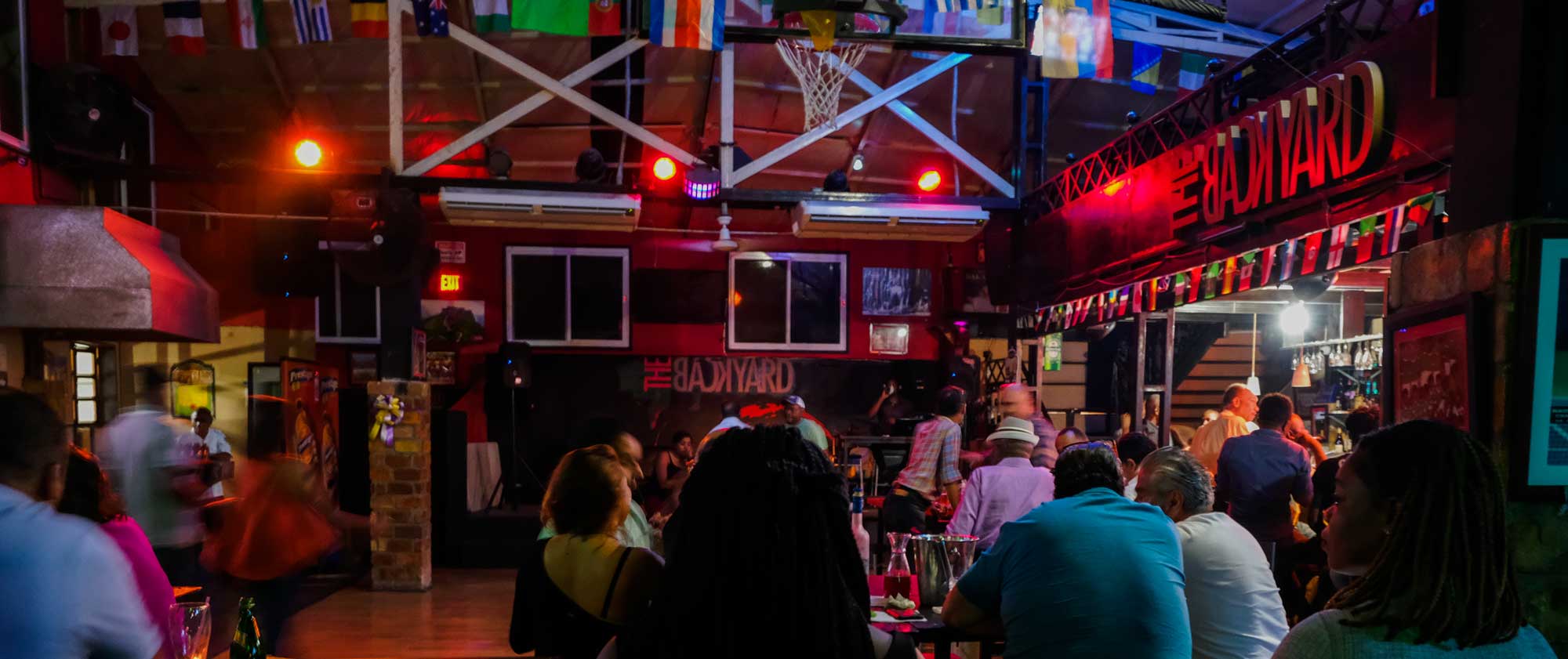 haitian nightclub with guests sitting at tables