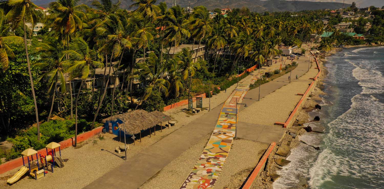 Ocean boardwalk in Jacmel