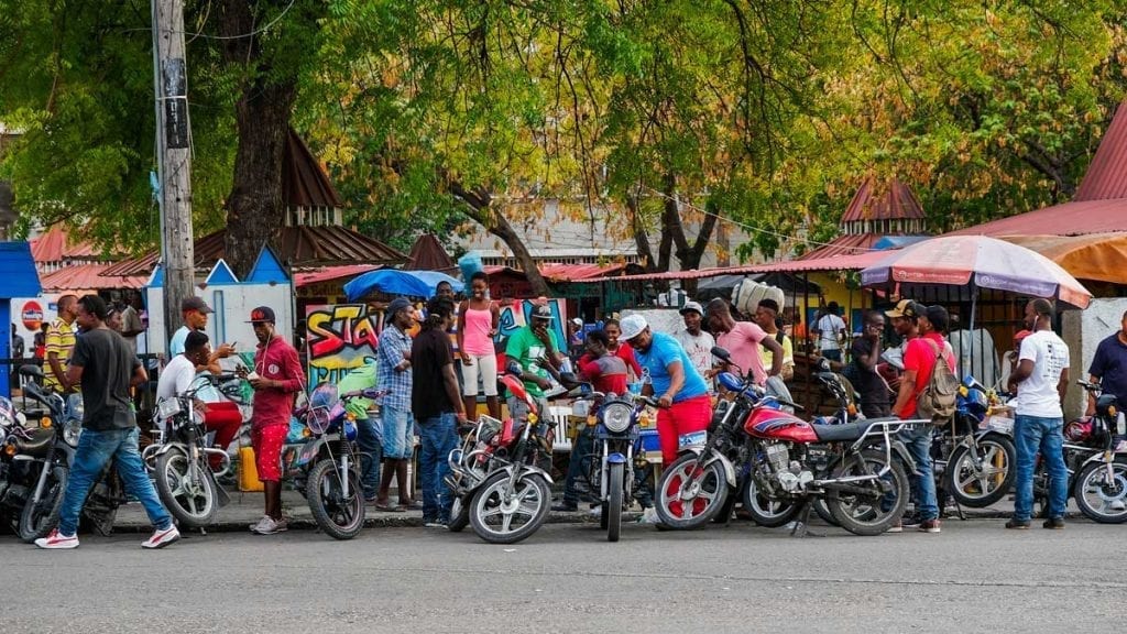 Motos on Champ de Mars, Port-au-Prince