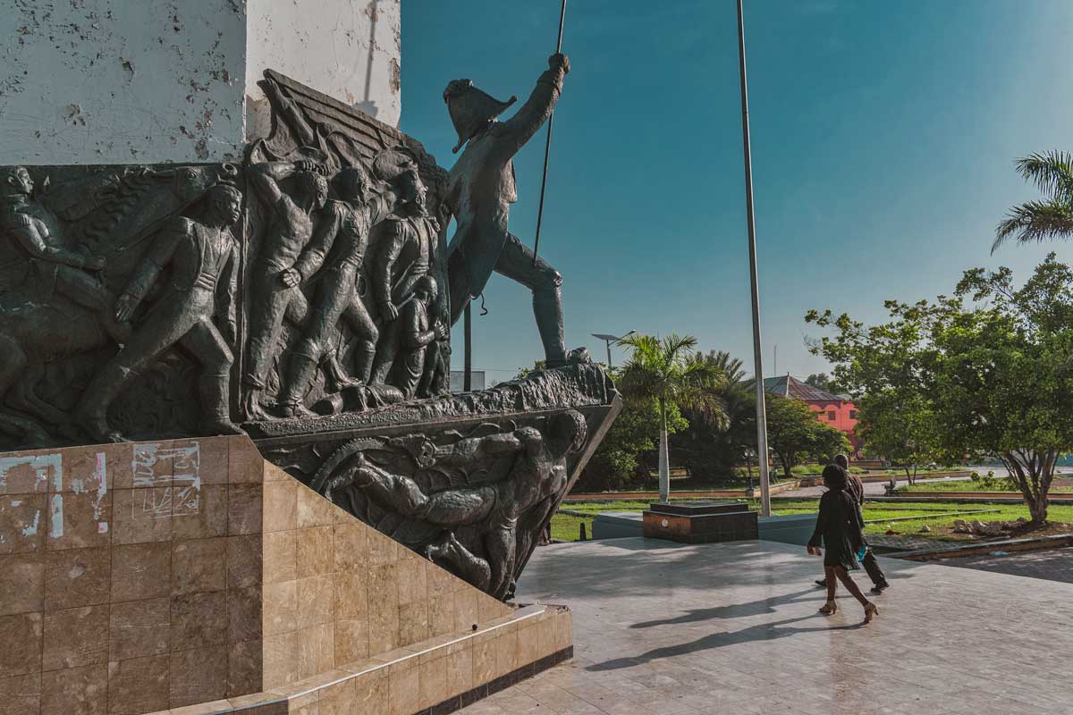 historical monument with statue of jacques dessalines