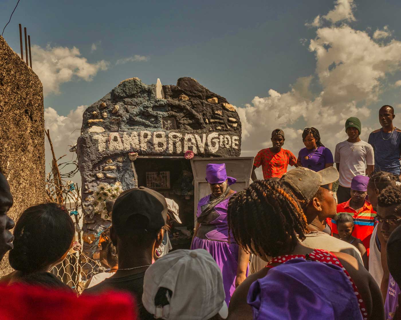 haitians gathered at cemetery for fet gede vodou ritual